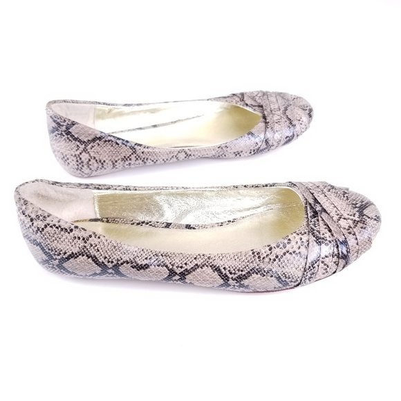Aldo Snake Print Ballet Flats Size 7 (37) B175 - Picture 3 of 5